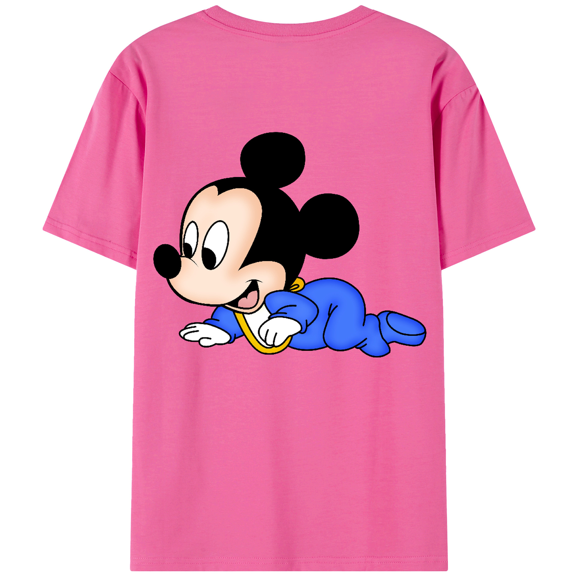 （画像用） ミッキーマウス Mickey Mouse レディース半袖Tシャツ(バックプリント)